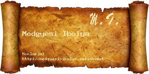 Medgyesi Ibolya névjegykártya