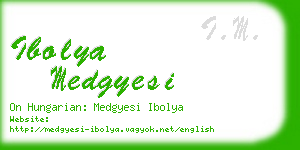 ibolya medgyesi business card